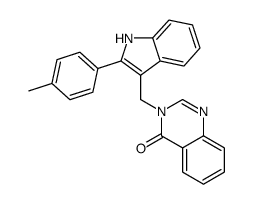 3-[[2-(4-methylphenyl)-1H-indol-3-yl]methyl]quinazolin-4-one Structure
