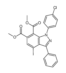 1-(4-Chloro-phenyl)-4-methyl-3-phenyl-1H-indazole-6,7-dicarboxylic acid dimethyl ester Structure