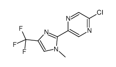 2-chloro-5-[1-methyl-4-(trifluoromethyl)imidazol-2-yl]pyrazine结构式