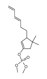 Phosphoric acid 3-((E)-hexa-3,5-dienyl)-4,4-dimethyl-cyclopent-1-enyl ester dimethyl ester结构式