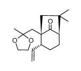 (1S,2R,5R)-6,6-Dimethyl-1-(2-methyl-[1,3]dioxolan-2-ylmethyl)-2-vinyl-bicyclo[3.2.1]octan-8-one Structure