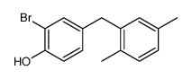 2-bromo-4-[(2,5-dimethylphenyl)methyl]phenol Structure