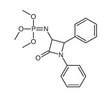 1,4-diphenyl-3-[(trimethoxy-λ5-phosphanylidene)amino]azetidin-2-one结构式