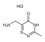 6-aminomethyl-3-methyl-1,2,4-triazin-5(4H)-one dihydrochloride Structure