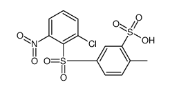 5-(2-chloro-6-nitrophenyl)sulfonyl-2-methylbenzenesulfonic acid Structure