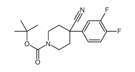 1-BOC-4-CYANO-4-(3,4-DIFLUOROPHENYL)-PIPERIDINE结构式