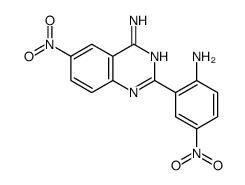 2-(2-amino-5-nitrophenyl)-6-nitroquinazolin-4-amine结构式