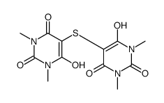 6-hydroxy-5-(4-hydroxy-1,3-dimethyl-2,6-dioxopyrimidin-5-yl)sulfanyl-1,3-dimethylpyrimidine-2,4-dione结构式