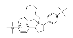 [4-[1,1-dihexyl-5-(4-trimethylsilylphenyl)silolan-2-yl]phenyl]-trimethylsilane Structure