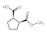 CIS-2-(METHOXYCARBONYL)CYCLOPENTANECARBOXYLIC ACID Structure