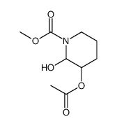 methyl 3-acetyloxy-2-hydroxypiperidine-1-carboxylate Structure