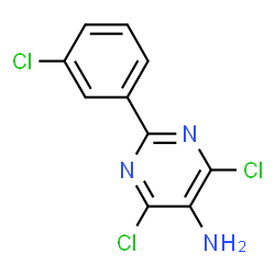 2-(3-CHLOROPHENYL)-4,6-DICHLORO-5-PYRIMIDINAMINE structure