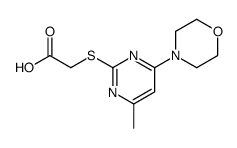 2-(4-methyl-6-morpholin-4-ylpyrimidin-2-yl)sulfanylacetic acid结构式