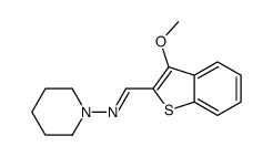 1-(3-methoxy-1-benzothiophen-2-yl)-N-piperidin-1-ylmethanimine Structure