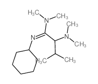 N-cyclohexyl-2-dimethylamino-N,N,3-trimethyl-butanimidamide结构式