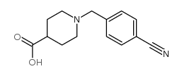 1-[(4-cyanophenyl)methyl]piperidine-4-carboxylic acid结构式