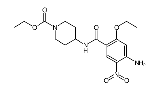 1-Piperidinecarboxylic acid, 4-[(4-amino-2-ethoxy-5-nitrobenzoyl)amino]-, ethyl ester Structure