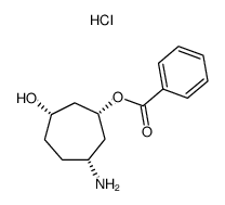 all-cis-5-amino-3-(benzoyloxy)cycloheptanol hydrochloride Structure