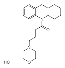 1-(2,3,4,4a,9,9a-Hexahydro-1H-acridin-10-yl)-4-morpholin-4-yl-butan-1-one; hydrochloride结构式