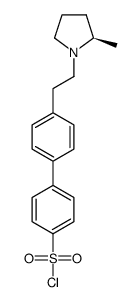 (R)-4'-[2-(2-methyl-pyrrolidin-1-yl)-ethyl]-biphenyl-4-sulfonyl chloride结构式