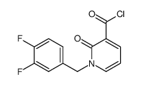 1-(3,4-difluorobenzyl)-2-oxo-1,2-dihydropyridine-3-carbonyl chloride Structure