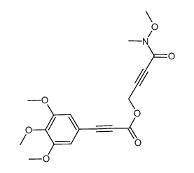 3-(N-methoxy-N-methylcarbamoyl)prop-2-ynyl 3-(3,4,5-trimethoxyphenyl)propiolate结构式