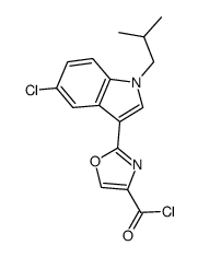 2-[5-chloro-1-(2-methylpropyl)-1H-indol-3-yl]-1,3-oxazole-4-carbonyl chloride Structure