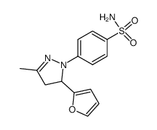 4-(5-furan-2-yl-3-methyl-4,5-dihydro-pyrazol-1-yl)-benzenesulfonamide Structure