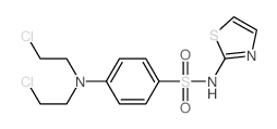 4-[bis(2-chloroethyl)amino]-N-(1,3-thiazol-2-yl)benzenesulfonamide structure