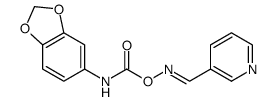 [(E)-pyridin-3-ylmethylideneamino] N-(1,3-benzodioxol-5-yl)carbamate结构式