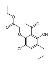 ethyl 2-(2-acetyl-6-chloro-3-hydroxy-4-propylphenoxy)acetate结构式