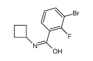 3-Bromo-N-cyclobutyl-2-fluorobenzamide结构式