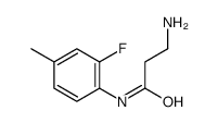 N~1~-(2-fluoro-4-methylphenyl)-beta-alaninamide(SALTDATA: HCl)结构式