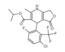 isopropyl 4-(3-chloro-6-fluoro-2-(trifluoromethyl)phenyl)-2-methyl-5-oxo-1,4,5,7-tetrahydrofuro[3,4-b]pyridine-3-carboxylate Structure