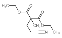 Propanedioic acid,2-(2-cyanoethyl)-2-methyl-, 1,3-diethyl ester结构式