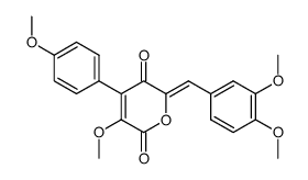 6-(3,4-dimethoxybenzylidene)-3-methoxy-4-(4-methoxyphenyl)-pyran-2,5-dione Structure