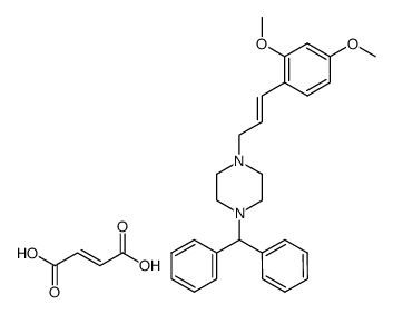 1-Benzhydryl-4-(2,4-dimethoxycinnamyl) piperazine fumarate Structure