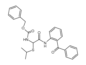 2-[N-(α-(isopropylthio)-Nα-(benzyloxycarbonyl)-glycinyl)-amino]-benzophenone结构式