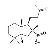 (1R,2R,8aS)-2,4,4,7a-Tetramethyl-1-(3-oxobutyl)-trans-hydrindan-2-carb oxylic acid Structure