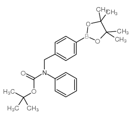 4-(N-Boc-phenylaminomethyl)benzeneboronic acid pinacol ester Structure