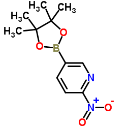 2-NITRO-5-(4,4,5,5-TETRAMETHYL-1,3,2-DIOXABOROLAN-2-YL)PYRIDINE Structure