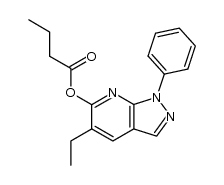 5-ethyl-1-phenyl-1H-pyrazolo<3,4-b>pyridin-6-yl butyrate结构式