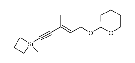 (E)-3-methyl-1-(1-methylsilacyclobutyl)-5-(tetrahydropyran-2-yloxy)pent-3-en-1-yne结构式