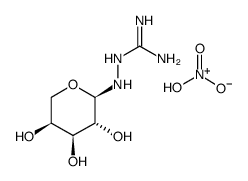 N1-ALPHA-L-ARABINOPYRANOSYLAMINOGUANIDINE HNO3 Structure