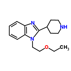 1-(2-乙氧基-乙基)-2-哌啶-4-基-1H-苯并咪唑结构式