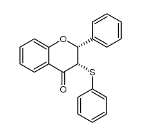 (2R,3S)-2-phenyl-3-(phenylthio)chroman-4-one结构式