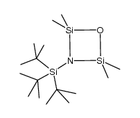 2,2,4,4-tetramethy-1-tri-t-butylsilyl-3-oxa-1-aza-2,4-disilacyclobutan结构式