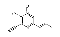 Pyrazinecarbonitrile, 3-amino-6-(1-propenyl)-, 4-oxide (9CI) Structure