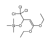 trimethyl-(1,1,1-trichloro-4,4-diethoxybut-3-en-2-yl)oxysilane结构式