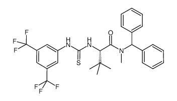 (2S)-(-)-2-{[[[3,5-Bis(tifluoromethyl)phenyl]amino]thioxomethyl]amino}-N-(diphenylmethyl)-N,3,3-trimethylbutanamide Structure